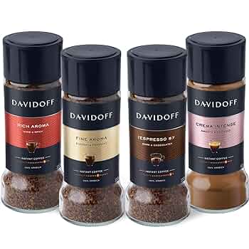 AT COFFEE 100g×4 Amazon.com : DAVIDOFF Instant Coffee Quartet - Rich Aroma